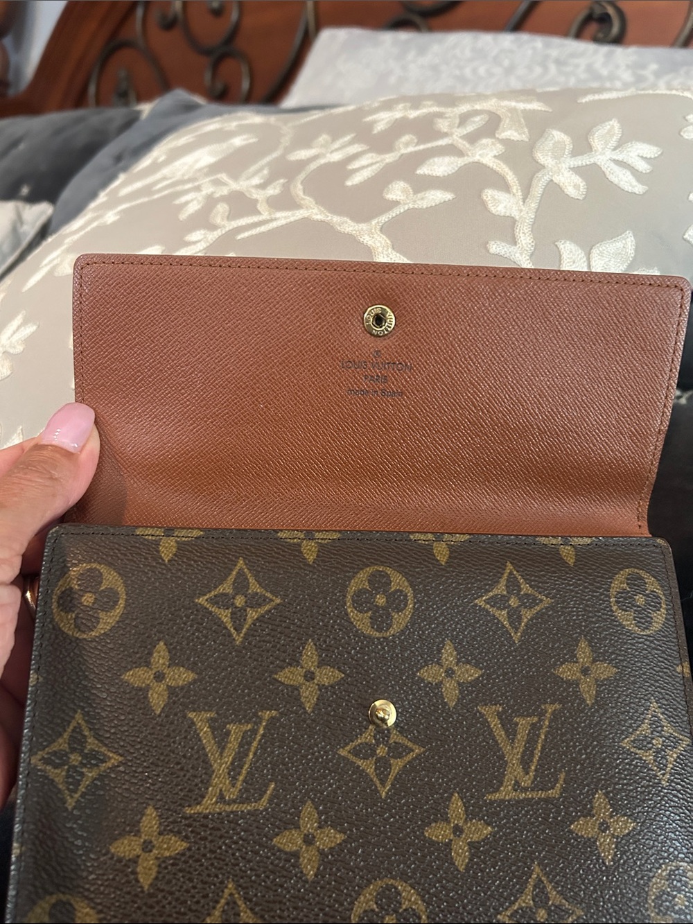 Louis Vuitton Monogram Canvas Brown and Gold Snap Wallet - Picture 5 of 10